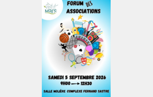 Forum des associations samedi 5 septembre